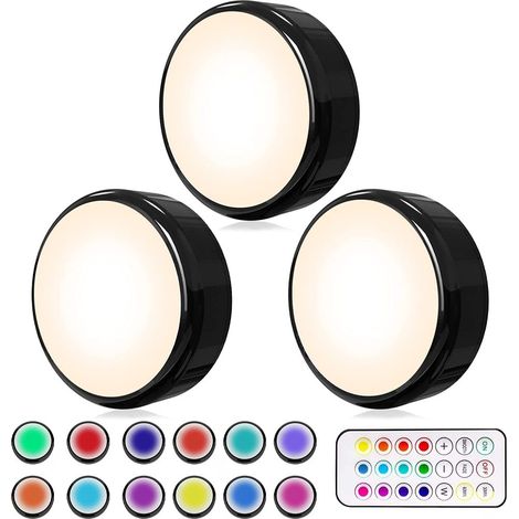 LED Sous-Meuble - Éclairage Dimmable Sans Fil - Télécommande Et Minuterie Intégrées - Pour Cuisine Armoire Placard Étagère - 1 Pièce (1/5)