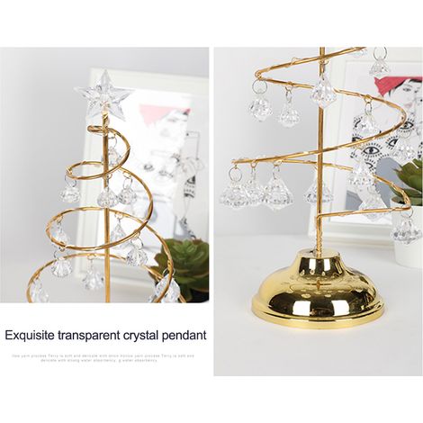Guirlande lumineuse LED en cristal pour sapin de Noël, lampe de table décorative pour chambre à coucher, veilleuse féminine en fil de cuivre (1/5)