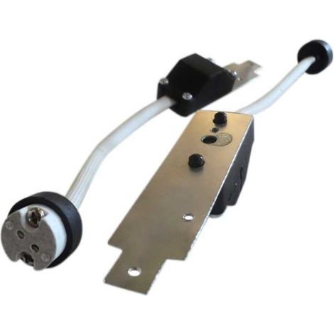 Lampesecoenergie – Douille GU5.3 céramique avec raccord protégé – Connecteur 15cm fils Teflon 0.75mm² – Conforme CE, VDE, RoHS – Pour ampoules halogène et LED