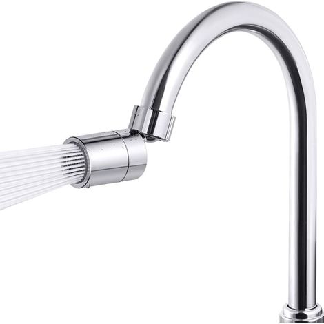 Aeratore per rubinetto girevole ad ampio angolo regolabile, accessorio per rubinetto da cucina e bagno, 2 modalità, FOREHILL (1/5)