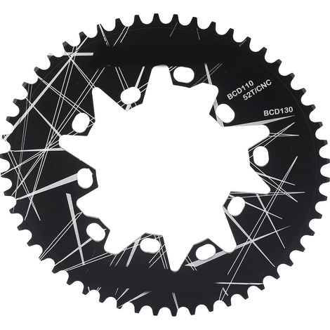 Plateau ovale LitePro 52 dents pour vélo route pliant, disque alu 110/130 BCD (1/5)