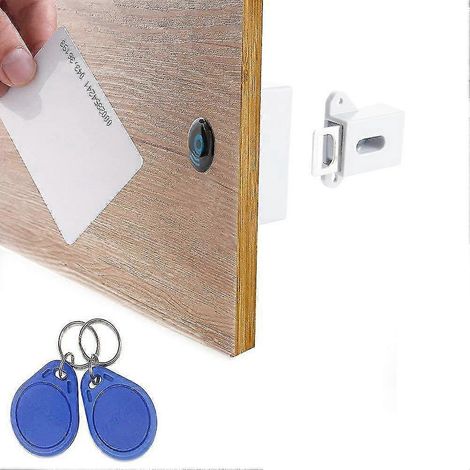 Serrure électronique invisible pour armoire, serrure cachée, verrou RFID à monter soi-même pour tiroir, casier ou placard en bois-A