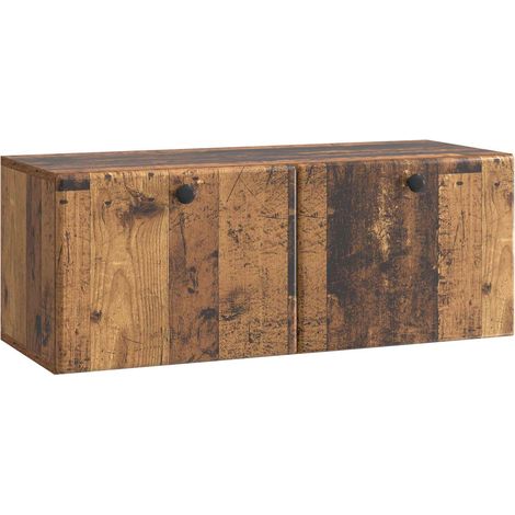 Mueble de TV de pared 78,5 x 31 x 30 cm Madera envejecida