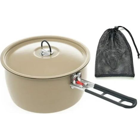Casserole portable à chauffage rapide pour extérieur, poêle à frire avec fond antidérapant, casserole légère pour le camping, réchauds portables peu encombrants