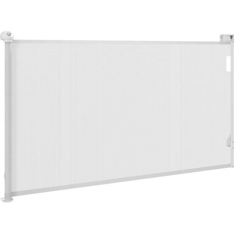 Barrière rétractable pour chien de 0 à149 cm verrouillage automatique - blanc (1/5)