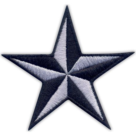 Aufnäher „Segelstern“ – schwarz/grau – Magnetverschluss – Gestickter Aufnäher/Abzeichen/Emblem