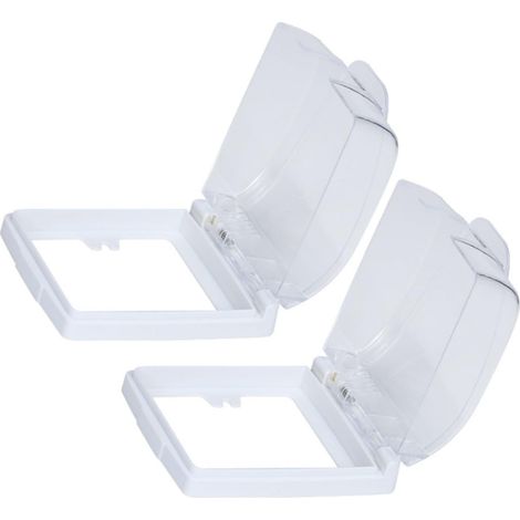 Couvercle de Sonnette Étanche Abs 2pcs pour Extérieur, Anti-pluie Boîtier Zone D’étiquette Numéro, Adapté aux Appareils D’empreinte et Machines de Présence (1/5)