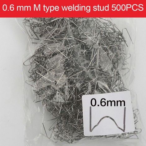Agrafes ondulées S,pour carrosserie de pare-chocs de voiture,Kit de réparation d'agrafeuses en plastique-0,6 mm M 500pcs