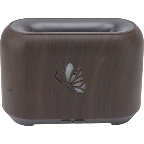 Diffuseur de flamme 150 ml, humidificateur anti-sécheresse, fonctionnement silencieux, grain de bois avec 7 lumières colorées pour chambre bureau (1/5)