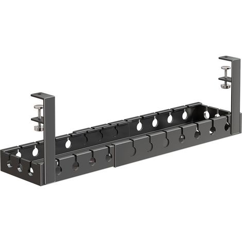 Kabelführungsebene unter dem Büro, einziehbar, 43 cm bis 74 cm, ohne Kabel, Reichweite des Kabelbüros für die Kabelverwaltung und Multiprises (1/5)
