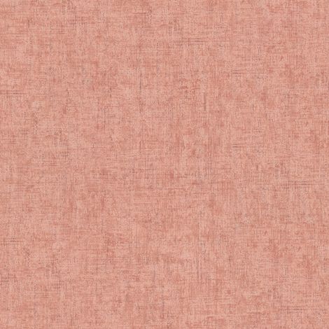 Papier peint intissé rouge moderne pour chambre adulte | Papier peint couloir effet textile uni | Tapisserie unie rouge claire texturée - 10,05 x 0,53 m (1/5)