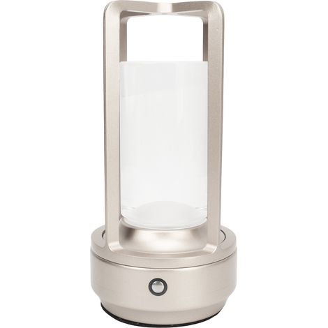 Lampe de table sans fil, abat-jour en cristal, 3 températures de couleur, commande tactile, rechargeable par USB, lampe de bureau LED argentée pour la maison (1/5)