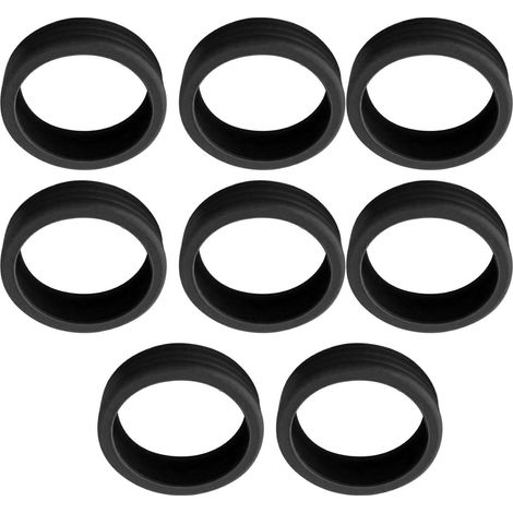 Gepäckrollenschutz [8-teilig] + Radabdeckung + Schwarz + Vibrationsdämpfendes, geräuschreduzierendes Silikon (1/5)