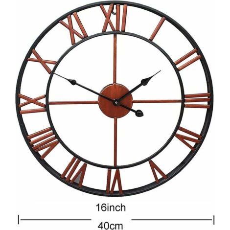 Forehill – 40 cm Gartenuhr – Römische Ziffern – Geräuschloses Uhrwerk – Wetterfest – Funktional und dekorativ – 16 Zoll (1/4)