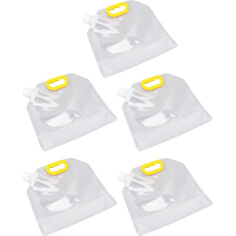 5 sachets de conservation réutilisables transparents pour grains, riz, céréales, farine, noix, 1,5 kg (1/5)