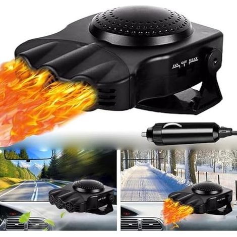 Calefactor portátil para coche de 12 V，150 W，Función 2 en 1 de calentamiento y enfriamiento rápido para descongeladores de coche