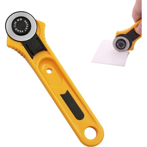 （28mm）Cutter Rotatif Lames,Couteau Rotatif,Cutter Rotatif Couture,Cutter Couture,Cutter Rotatif Tissu,Cutter Circulaire,Coupeuse Papier (1/5)