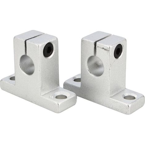 Set of 2 SK10 shaft mounting brackets, aluminum alloy shaft mounting material for vertical shaft linear rails (1/4)