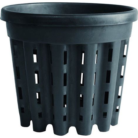 Pot rond - 7,5l - Noir Ercole - anti-spiral - 26x24x22cm - Nuova Pasquini (1/4)