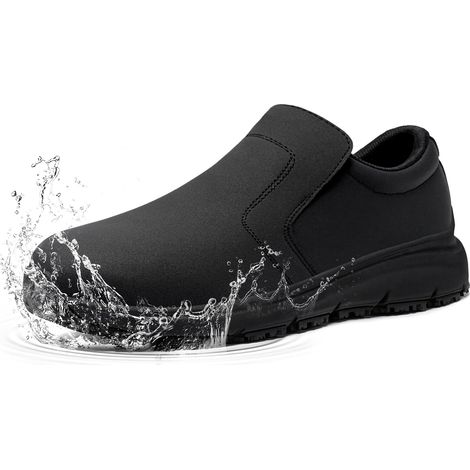 Chaussures de Cuisine Sécurité Hommes Femme Antidérapantes Baskets de Sécurité Embout Acier Baskets de Chef Confort Chaussures de Travail Légere (1/5)