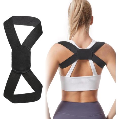 Corset d'immobilisation 1 x correcteur de posture, correcteur de dos droit, ceinture de soutien lombaire pour hommes et femmes, correcteur de dos (1/5)