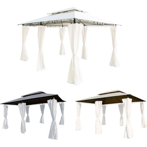 Ersatz Dach für Stahlpavillon 4x3m Beige-MMC350-var-beige (1/2)