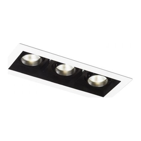Faretto BONDY III da incasso bianco 230V LED 3x7W 24° 3000K