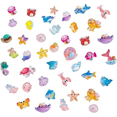 HORREX Animaux Miniatures en Résine  Mini Resin Animal Figures Coloré Sûrs, Mini Animaux Lumineux en Résine pour Maisons Poupée Micro Paysage Jardin Aquarium (1/5)