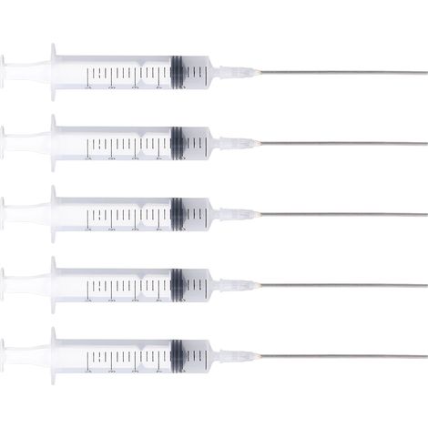 Stück Tintenfüllspritzen aus Kunststoff, 10 ml, Injektor, Zeichenwerkzeug mit Skala für Druckerpatronen (1/5)