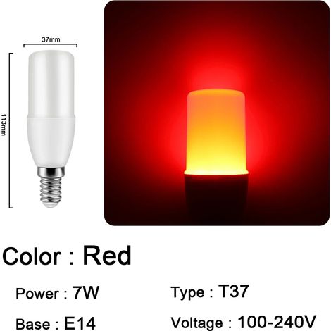(T37 E14 Rouge, 20 ampoules) Ampoules LED, adaptées aux festivals, aux KTV, aux bars et aux vitrines de magasins. (1/3)