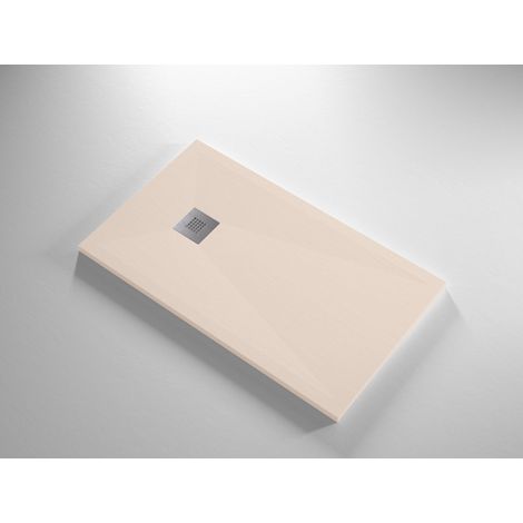 Receveur de douche Resine DUC Creme - 100x200 cm - Grille + Valve OFFERTE (1/5)