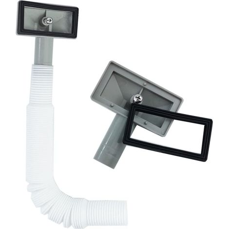 1 Pièce Tuyaux de Débordement, Tube de débordement pour évier extensible, Interface carrée (Taille: 75x40mm) Tube longueur 230-600mm, Diamètre 26mm (diamètre intérieur: 21mm) (1/5)