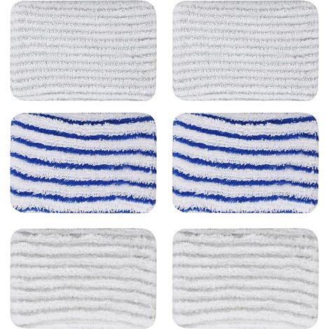 Set di 6 panni in microfibra lavabili ZR850002 per Rowenta Clean & Steam ZR850002 ZR005801 ZR005804 per Rowenta RY7xxx RY8xxx