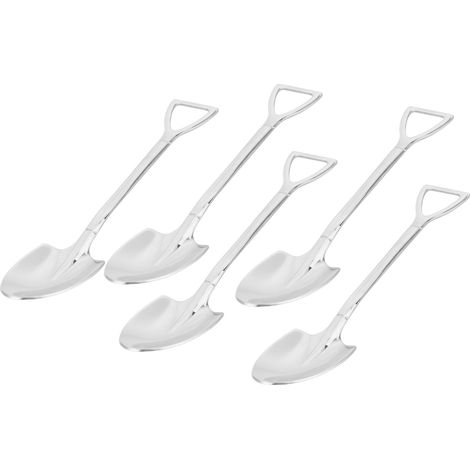 Ensemble de 5 cuillères à dessert en acier inoxydable 304 pour crème glacée, dessert et gâteaux. (1/5)