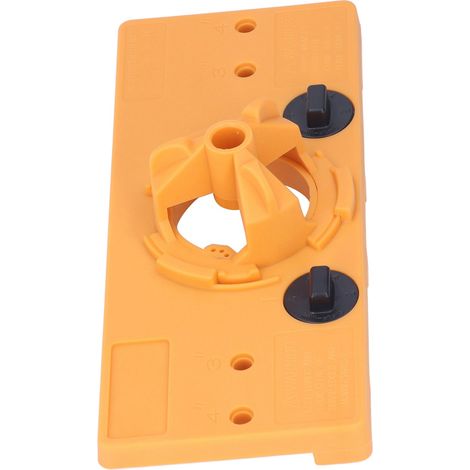 Gabarit de perçage pour scie cloche de 35 mm, guide de perçage, jeu de mèches pour le travail du bois, poinçonnage et alésage, localisation, jaune (1/5)