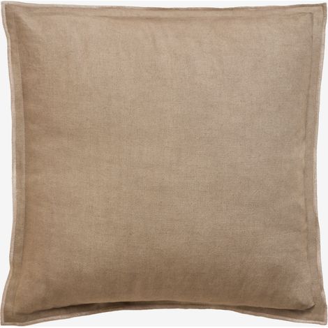 SKLUM Quadratisches Kissen 40x40 cm aus Baumwolle und Leinen Angola Moka Braun (1/5)