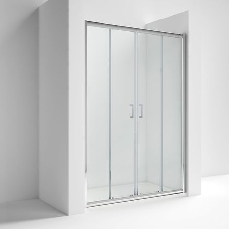 Nuie Rene Double Sliding Shower Door 1700mm Wide - 6mm Glass