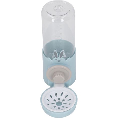 Automatischer Haustier-Wasserspender, multifunktional, 500 ml Fassungsvermögen, hängender Käfig-Wasserspender für Hunde, Katzen und andere Haustiere, blau. (1/5)