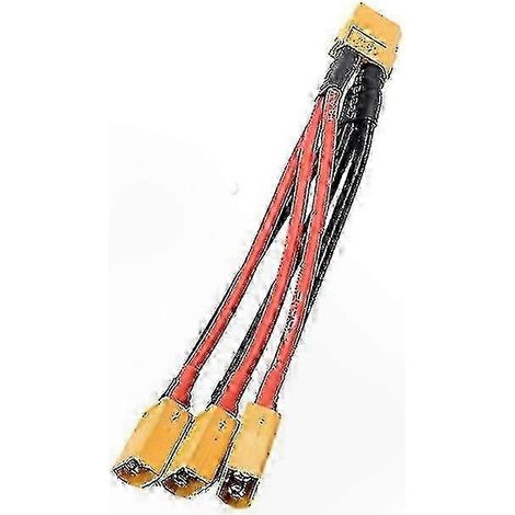 XT60 Doppel-Parallelstecker mit 14AWG Silikonkabel, Y-Verlängerung für Stecker- und Buchsenkabel (1/5)