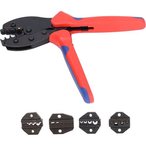 Jeu de 5 pinces à sertir pour câbles en acier au carbone, outil de sertissage à cliquet
