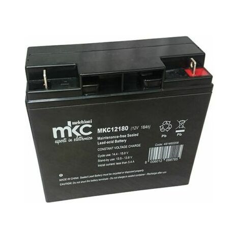 MKC Batteria ermetica ricaricabile al piombo 12V 18Ah