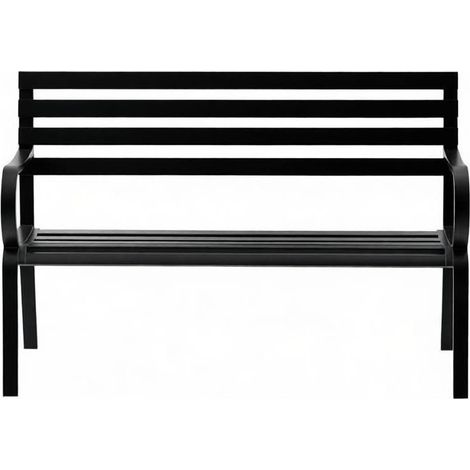 Banco de jardín de metal negro HOMVRA (1/5)