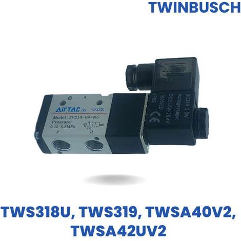Elettrovalvola pneumatica di ricambio Twin Busch: DC24 TWS318U, TWS319, TWSA40V2, TWSA42UV2 (1/5)