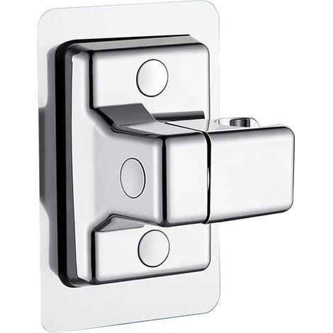 Support de pommeau de douche sans perçage, support de pommeau de douche à angle réglable à 360°, support de pommeau de douche auto-adhésif, support mural (argenté) (1/4)
