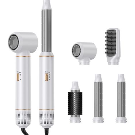 Peigne à air chaud 5 en 1, norme européenne platine, nouveau produit, combine boucleur, lisseur et fer à friser à air ch (1/5)