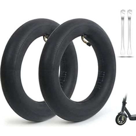 Chambre à Air 10 x 2.125 (10 Pouce),2 Pneus à Air Renforcée avec 2 Leviers Scooter Électrique,Double Épaisseur, Valve Renforcé, Pneu Roue Anti-Perforation Avant/Arrière Trottinette Électrique (1/5)