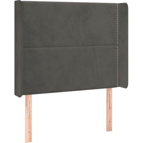 Maison Exclusive - Kopfteil mit Ohren Dunkelgrau 83x16x118/128 cm (1/5)
