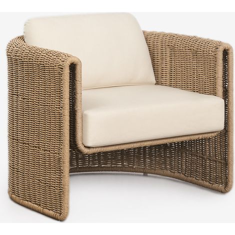 Sillón en acero y ratán sintético Lina SKLUM        (1/5)