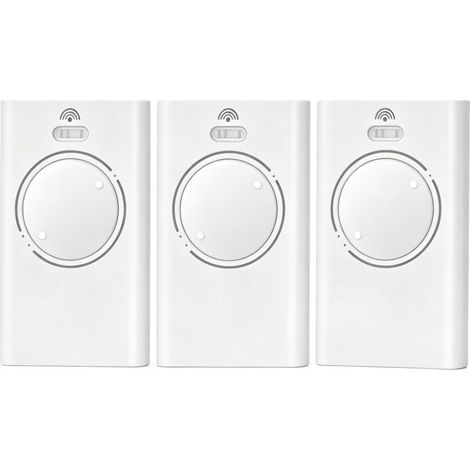 XTRELAMP-Lot de 3 radiocommandes 868 MHz code roulant pour porte sectionnelle – 4 canaux – portée 100 m (1/5)
