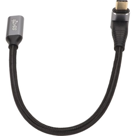 Câble USB C Mâle vers Femelle 3.1 PD 100W Charge Rapide 10Gbps 4K 60Hz pour Steam Deck et Consoles de Jeu 25cm (1/5)